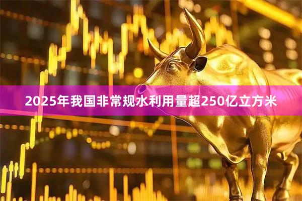 2025年我国非常规水利用量超250亿立方米